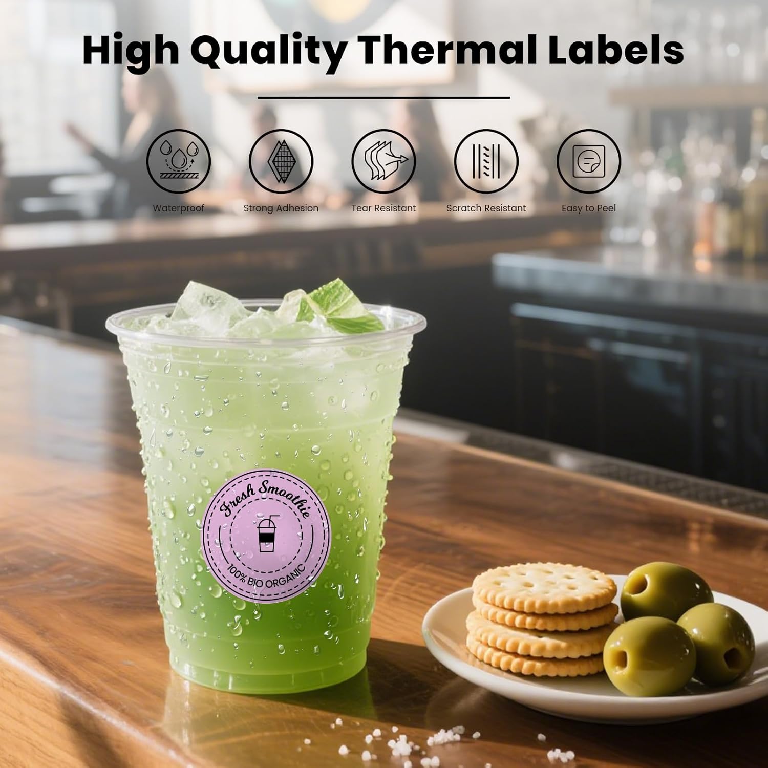 Purple Round Thermal Labels 1.5 Inch Vinyl Circle Waterproof Direct Printer Sticker Self-Adhesive Perforated Name Tag for Logo DIY QR Design Office Address 500 PCS - Image 4