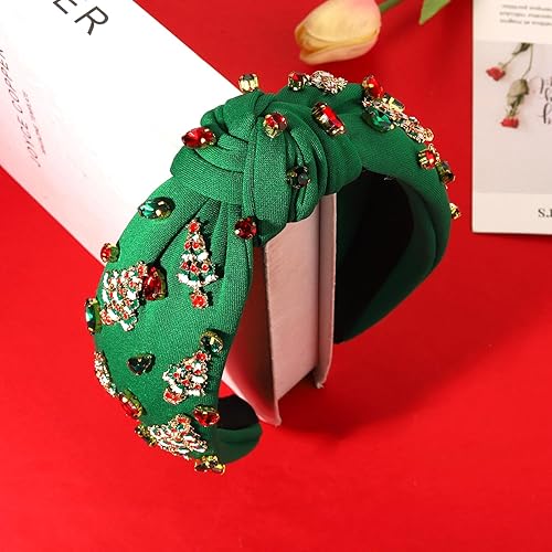 Vista 78 de Diadema de Navidad para mujer, accesorios de Navidad con cuentas, arco de Navidad, copo de nieve, diadema anudada HOHOHO, rojo y verde, perla