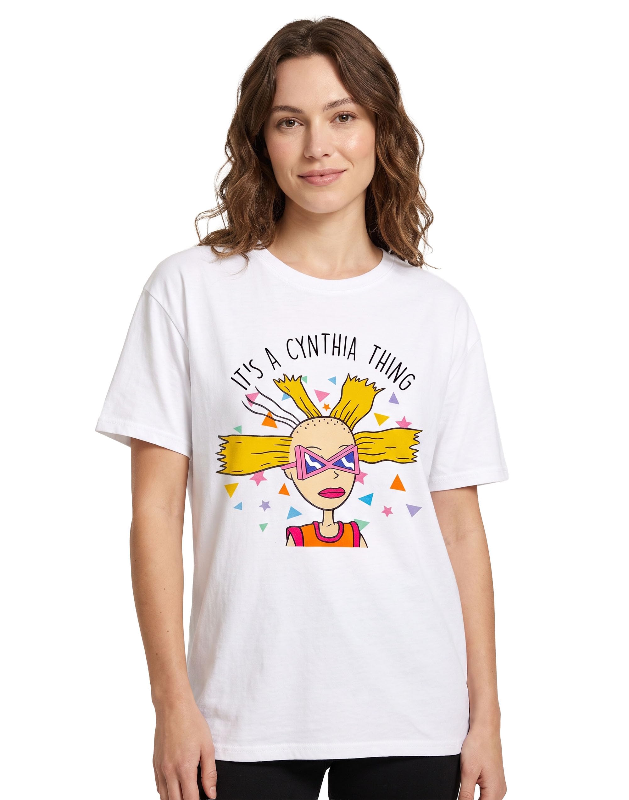 Rugrats Women's White - It's A Cynthia Thing T-Shirt In White | It's A Cynthia Thing Graphic Tee For | Short-Sleeve Retro Tshirt | Iconic Lightweight Top | Nostalgic Merchandise Gift For Adults