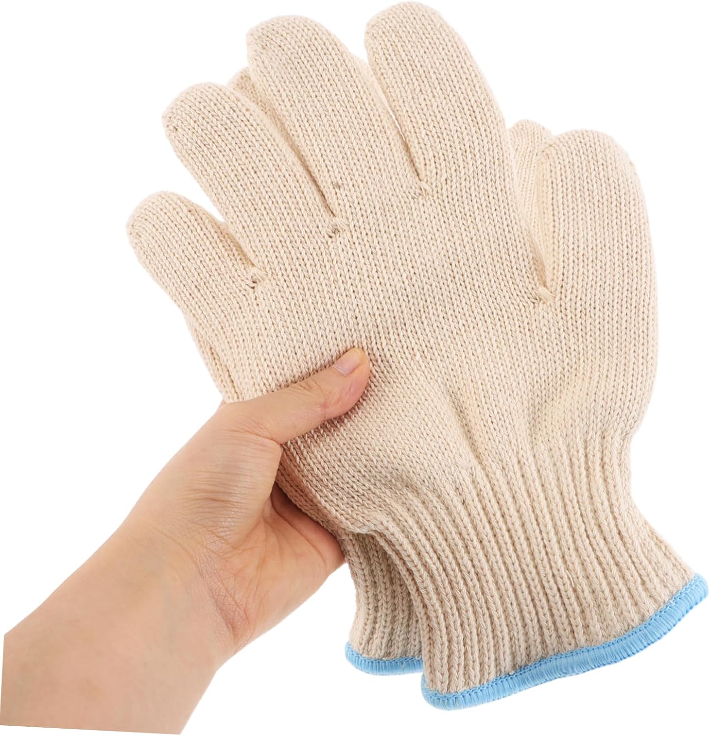 Unomor Heat Gloves Double Layer Insulated Cotton Oven Mitts Scald Resistant BBQ Glove Kitchen Cooking Mittens Hand Safety for Baking