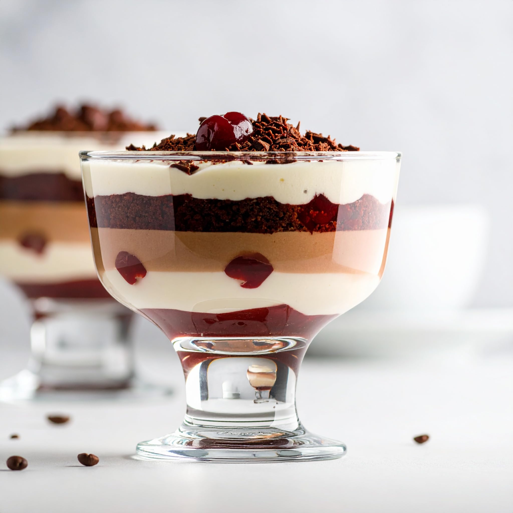 Glasmark KROSNO 1992 Coppa gelato Coppa gelato Dessert 270 ml Vetro robusto lavabile in lavastoviglie Trasparente lucido