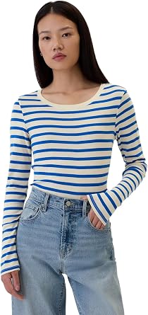 Gap Womens Long Sleeve Favorite Crew-Neck T-Shirt