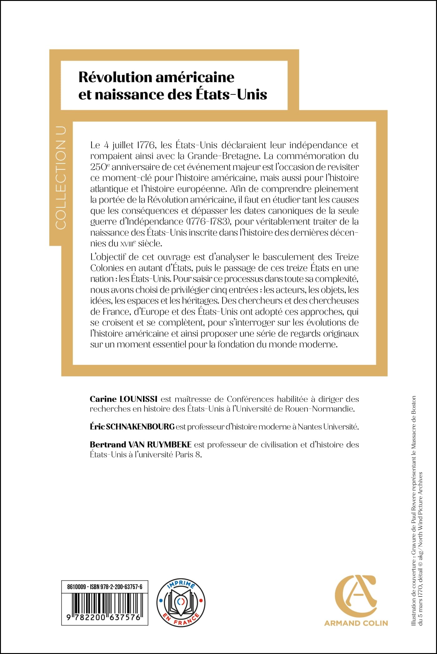 La révolution américaine et la naissance des États-Unis: 1763-1800