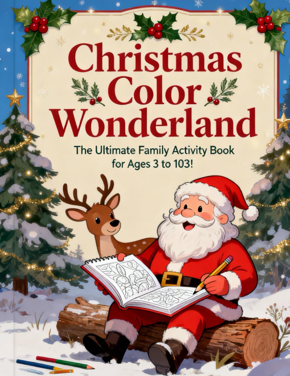 Christmas Color Wonderland: The Ultimate Family Activity Book for Ages 3 to 103!