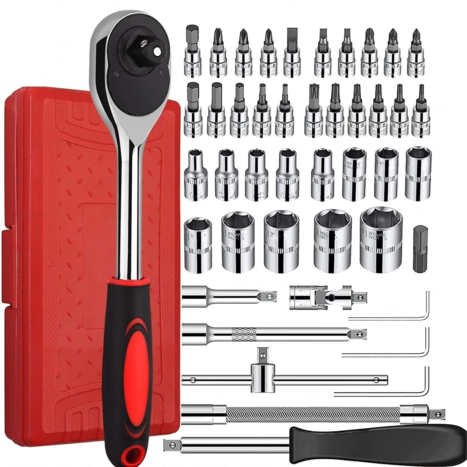 See full amazon price history chart for 46 In 1 Pcs Tool Kit & Hand Tool Kit Wrench Set Multi Purpose Combination Tool Case Precision Socket Set,Screwdriver and Socket Set,Bike Tool Kit Set All Bike, Car Tool 46 In 1 Pcs Tool Kit & Hand Tool Kit Wrench Set Multi Purpose Combination Tool Case Precision Socket Set,Screwdriver and Socket Set,Bike Tool Kit Set All Bike, Car Tool (B0C2CCG3RK) Amazon Price History, Amazon Price Tracker
