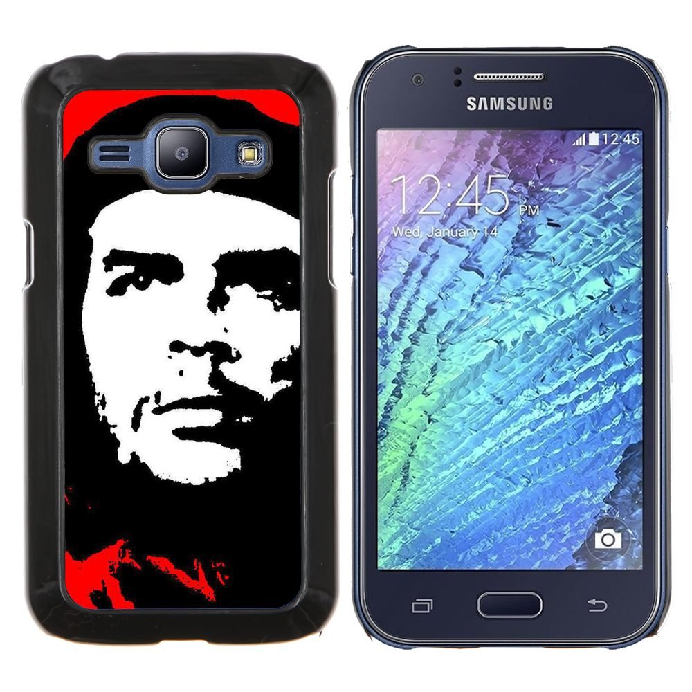 Samsung Galaxy J1 / J100 , Luminous-Blue - Hard Plastic Back Case Cover Shell (Che Guevara)