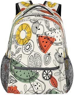 Mochilas escolares de melancia para meninas, mochila de estudante, resistente à água, maçãs de romã, mochila escolar de viagem para mulheres/homens, mochilas universitárias, Multi, Medium