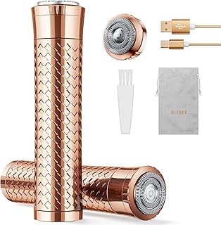 Facial Hair Removal for Women, Rechargeable Hair Removal Device, Painless Face Electric Razor/Shaver for Lip, Arms, Face, Peach Fuzz (Gold)