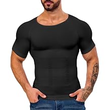 الرجال ملابس داخلية شكل الجسم تنحيف رجالي ضغط قميص تحكم البطن قميص تحتية Gynecomastia Abs Abdomen Tops
