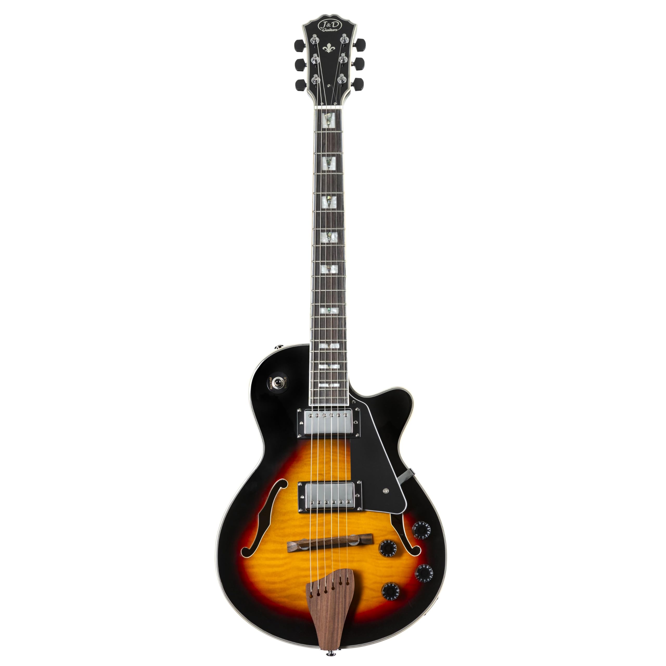 J & D SA MINI Sunburst - Guitare Semi Acoustique