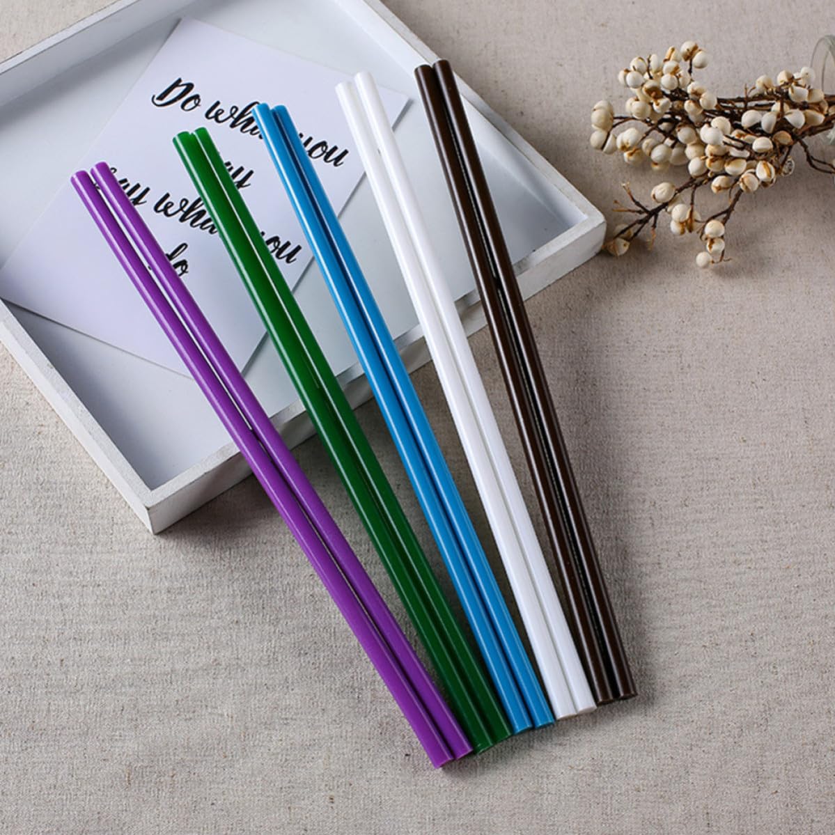 Hot Melt Glue Sticks Colorful 100pcs Bulk for DIY Crafting Projects