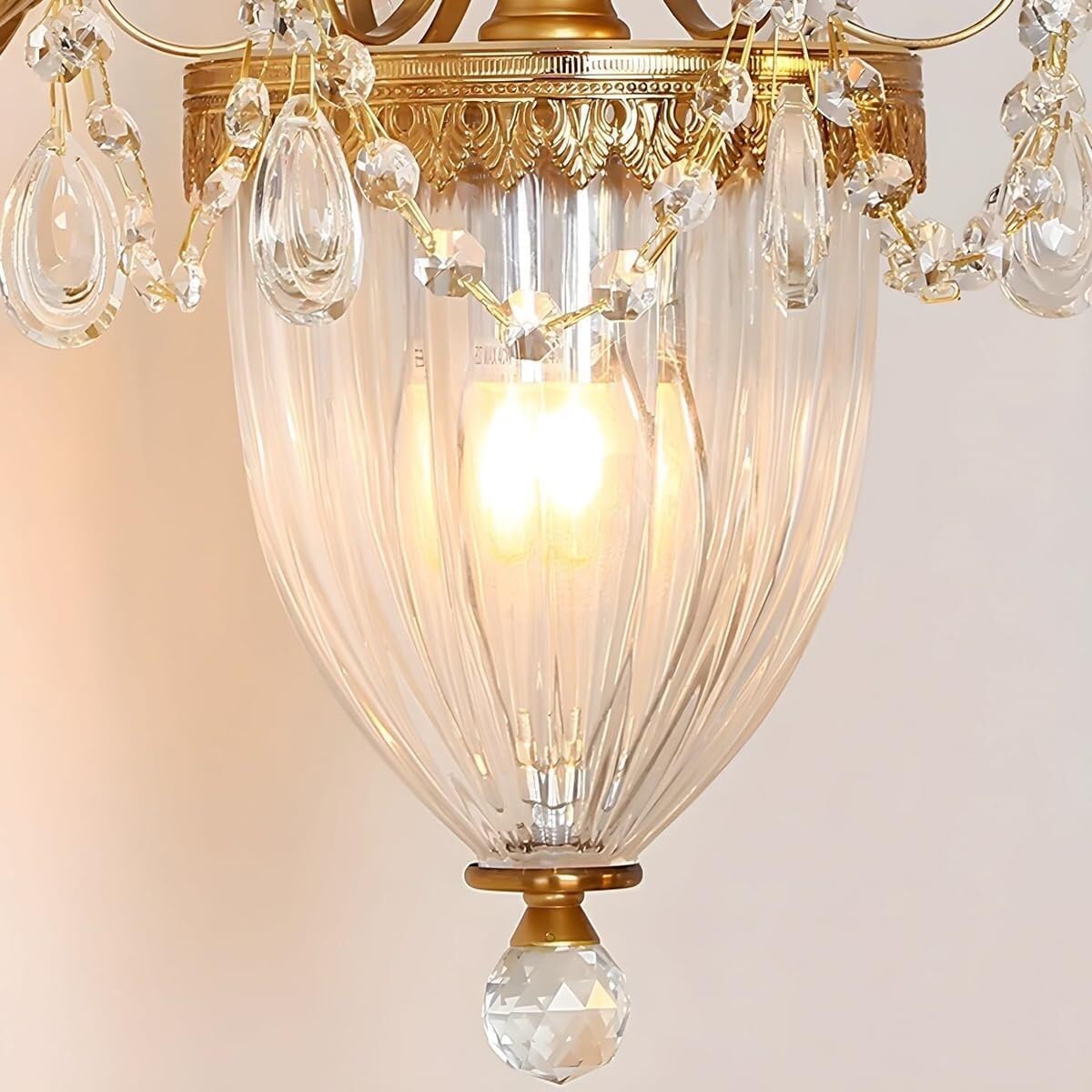 European 1/2-light Gold Crystal Wall Sconces Nordic Modern Wall Mounted Lamp Indoor Home Art Decorative Wall Light Creative Fixtures for Living Room Bedroom Study Room Vanity Gallery