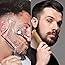 Beard Shaper -Men's Beard Shaping Tool Transparent Template Styling Comb Templates for Goatee Mustache Sideburns, Jaw Cheek/N