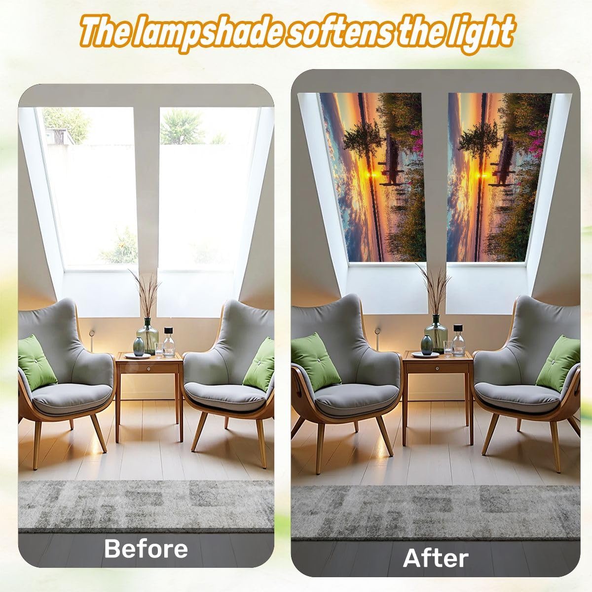 Fluorescent Light Covers for Ceiling Lights Purple Loosestrife Marl Lake Sunrise Easy to Install Magnetic Light Filter for Classroom Office Hospitals School Home Decor