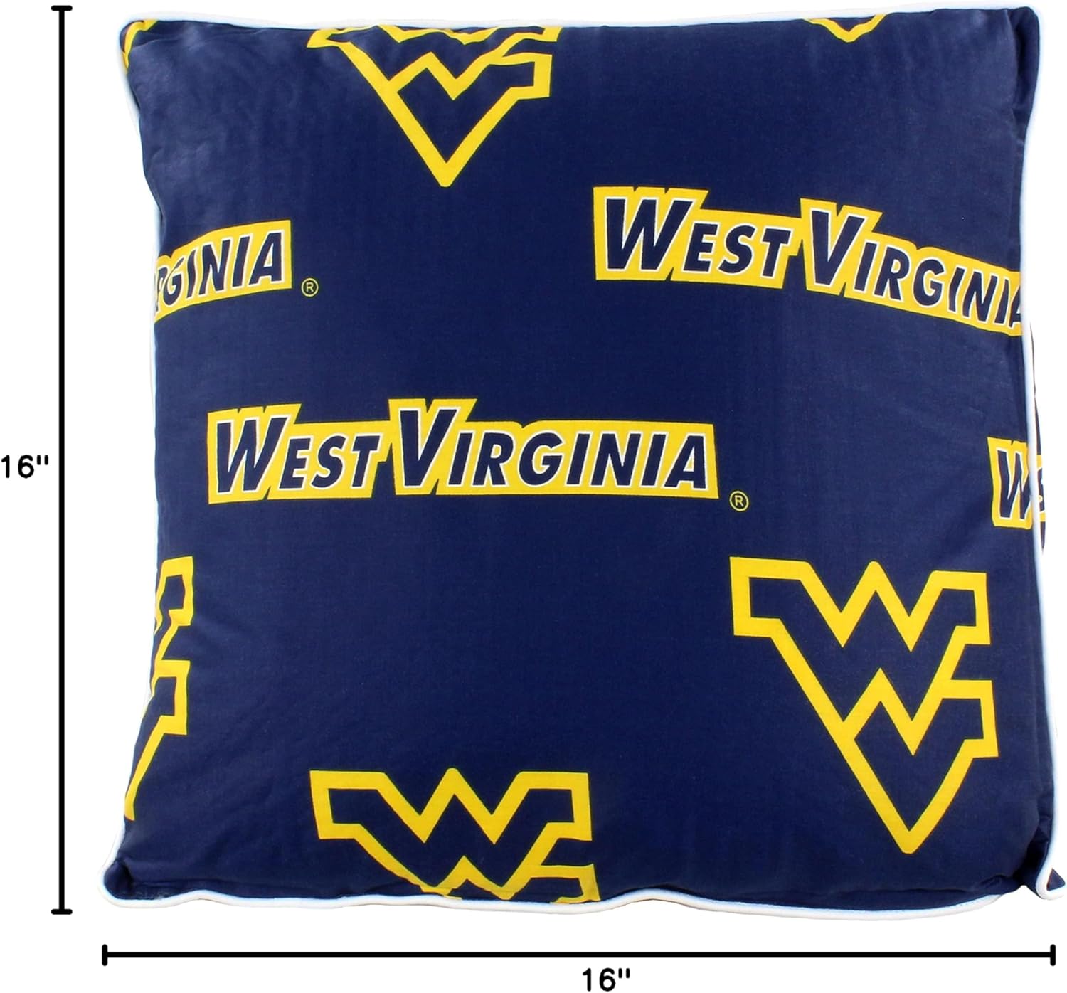 College Covers Everything Comfy West Virginia Mountaineers 16" x 16" Decorative Pillow