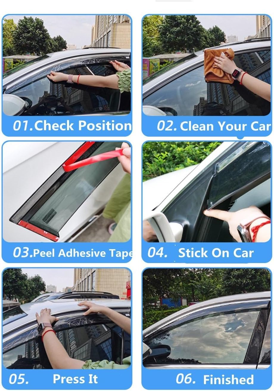 ドア サイド ウインドウ バイザー ために ヒュンダイ ために ツーソン 2006-2014 サイドウィンドウベントバイザー日雨ディ