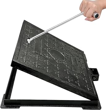 16x24 Inch Square Manhole Cover and Frame, Solid Septic Tank Cover