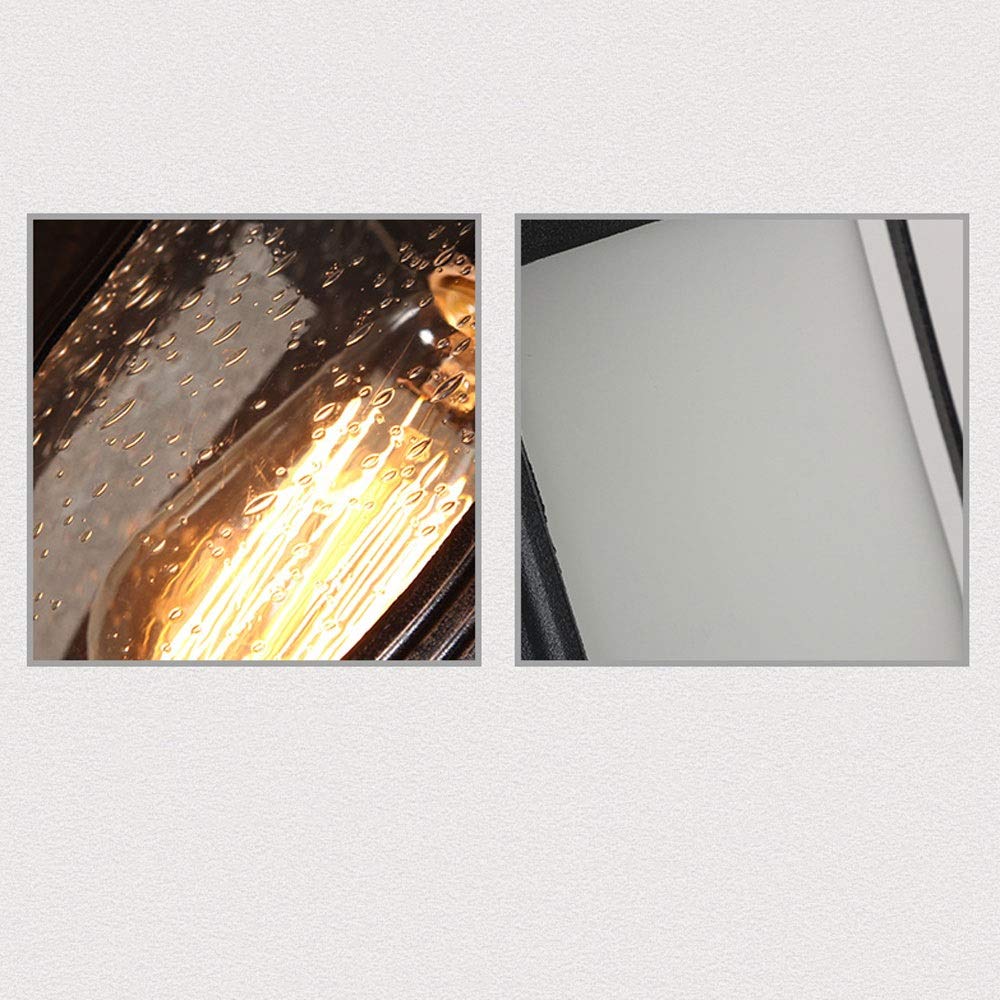 Europejska lampa ścienna zewnętrzna, wykończenie brązowe, idealna do willi, podwórza, korytarza, z wodoodpornym aluminiowo-metalowym lampionem z matowego szkła E27 do ogrodu lub tarasu.