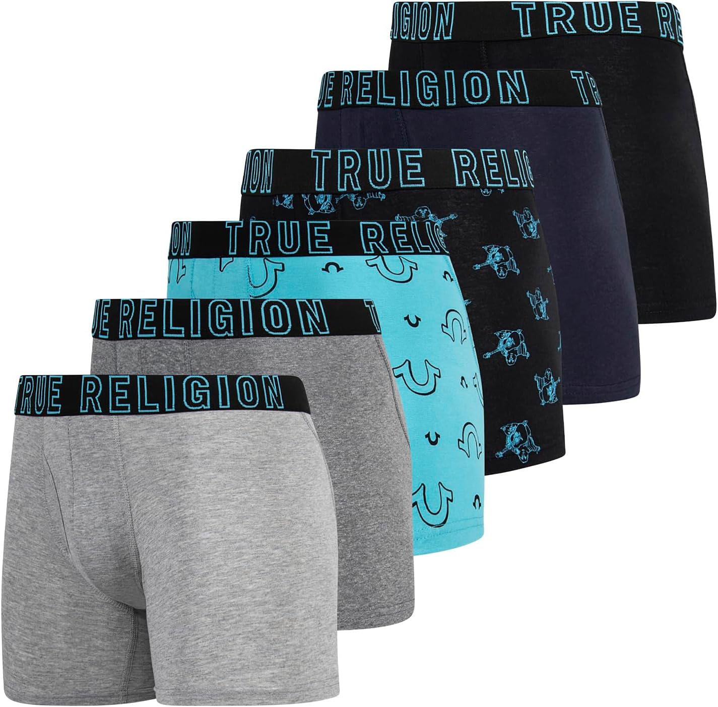 Mens Boxer Briefs Cotton Stretch Underwear for Men Pack of 6