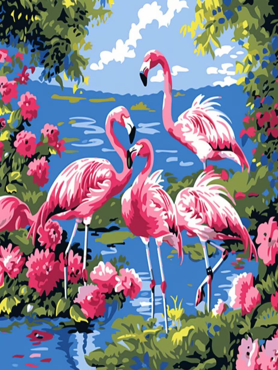 Diamond Painting Anlage Malen Nach Zahlen Erwachsene, 5D Diamant Painting Bilder Kran Diamond-painting Mosaikherstellung Bastelset Kinder ab 6 Jahre, Deko Wohnzimmer, Mädchen Geschenke 80x110cm 6X-687