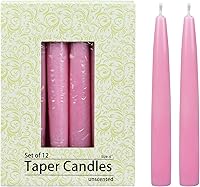 Vista 1 de Zest Candle Velas cónicas de 12 piezas, 6 pulgadas, color rosa, 12 unidades (paquete de 1)