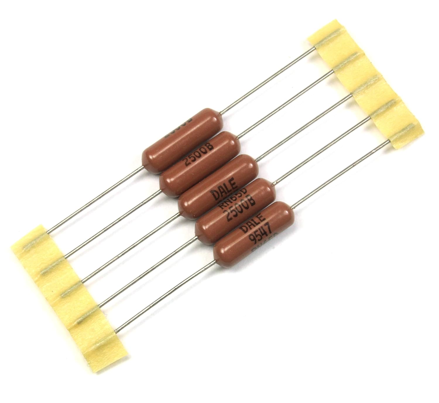 (F #81) 5pcs Vishay Dale 250 Ohm High Precision Metal Film Resistor +-0.1% RN65D2500B