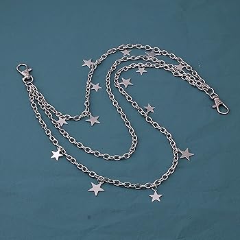 Amazon.co.jp: ウォレットチェーン スター チャーム 星 腰