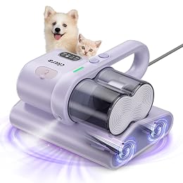 Cleera Mattress Vacuum Cleaner, 16KPa Suction, 14000RPM Tapping, 253.7nm UV-C Dual Optical Sensors, 400W Bed & Couch Vacuum, Dual Brushroll, Smart Dust Sensor, HEPA Filtration for Sofa Crib Carpet