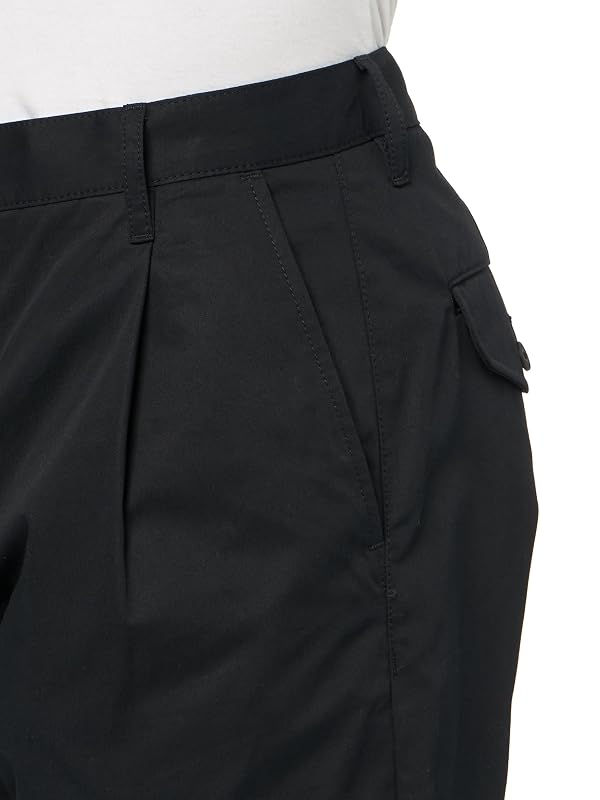 HUGO, Wide Leg Cotton Trousers, Pitch Black, S by HUGO - Used condition - Image 3