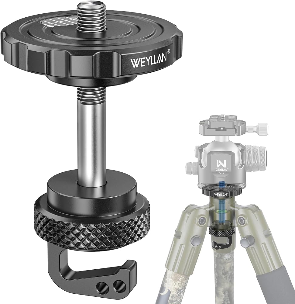 ARCA BOG DeathGrip 변환 마운트용 볼 헤드 컨버터 어댑터, 올 메탈 WEYLLAN BA5 볼헤드 풀림 방지, 중력 후크 디자인 1cm(3/8인치) 암 스레드가 있는 범용 삼각대 볼헤드와 호환 — 사진 1