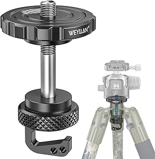 ARCA Ball Head Converter Adapter for BOG DeathGrip Conversion Mount All Metal WEYLLAN BA5 Anti BallHead Loosening, Gravity Hook Design Compatible with Universal Tripod Ballhead with 3/8" Female Thread