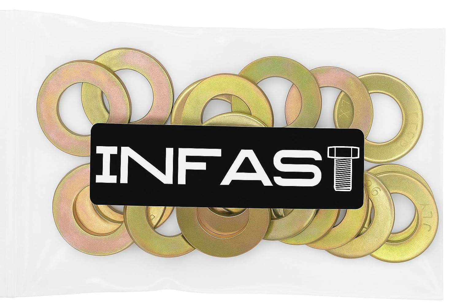 3" Grade 8, Yellow Zinc, ASTM F436, SAE, Flat Washer, Pack of 1