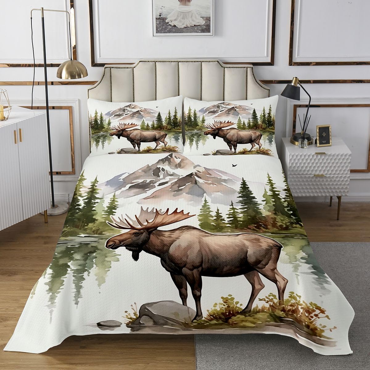 jejeloiu Western Retro Cowboy Bedspread Quilts Cowboy Hat Coverlet Set Twin Size for Kids Boys Girls Bohemian Quilted Coverlet for All Season with 1 Pillowcase Native American Indian Microfiber