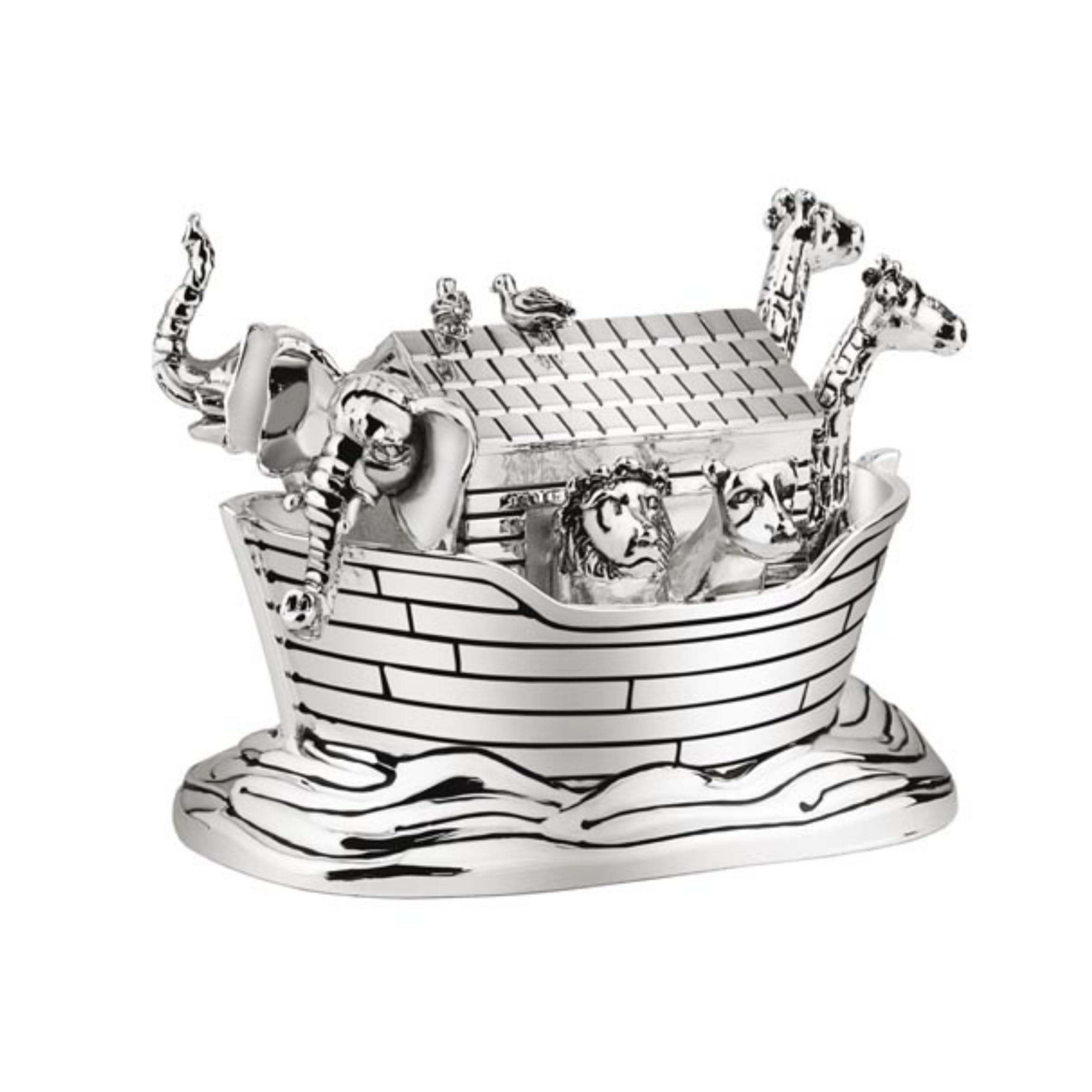 Zilverstad - Music Box Noah's Ark Silver Color