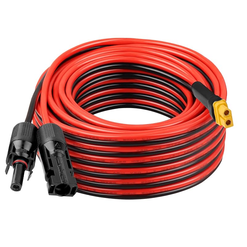 Cabo de Extensão Solar XT60 10 AWG, Conectores Macho e Fêmea, Kimbluth, 10,67 m