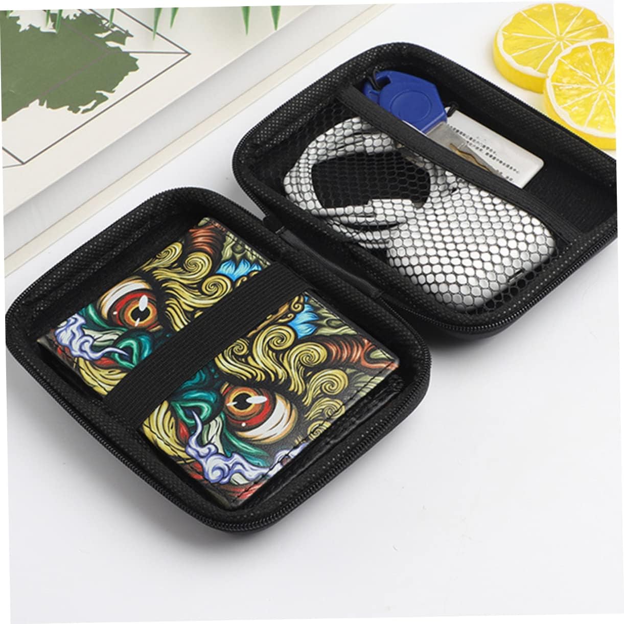 Hard Travel Organizer Bag for Chargers and Battery Packs Portable Storage Protective Bag with Mesh Pocket Shockproof and Design