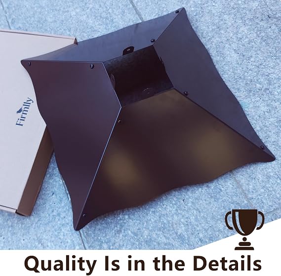 Metal Squirrel Baffle for 4x4 Posts, Broad Wave, Deep Brown
