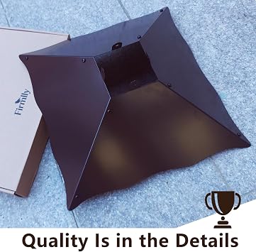 Metal Squirrel Baffle for 4x4 Posts, Broad Wave, Deep Brown