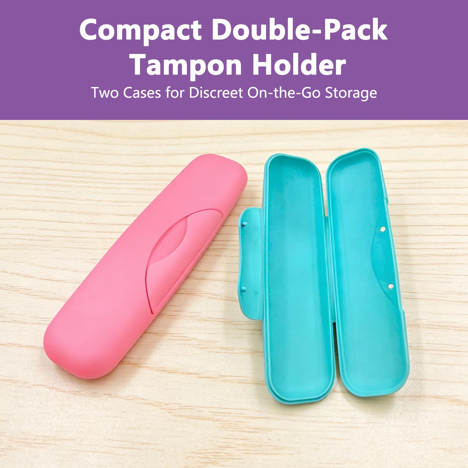 2Pcs Tampon Holder for Purse Small Storage Case and Organizer Bag Portable Feminine Product Bags, Compact Period Bag for Women Discreet Small Pouch that Fits Easily in Any Purse or Pocket