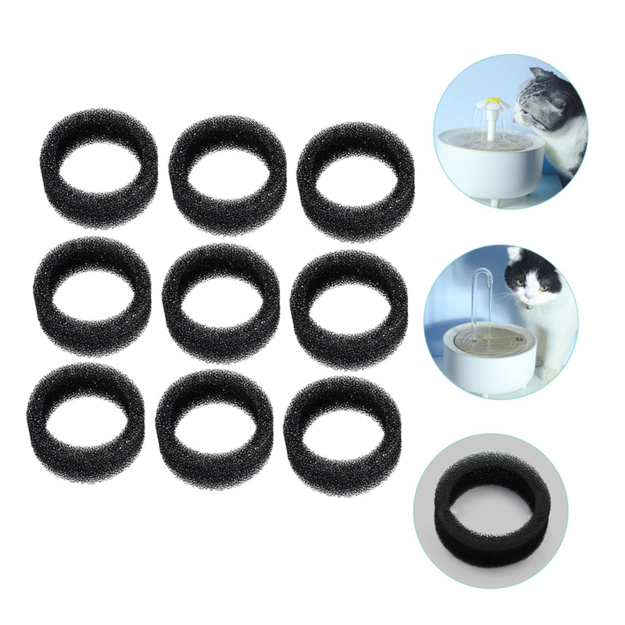 FOMIYES 36stücke Teiliges Katzenbrunnen Filter Austauschfilter Für Automatische Trinkbrunnen Hochwertiger Schaumfilter Für Sauberes Wasser Haustierzubehör Für Katzen
