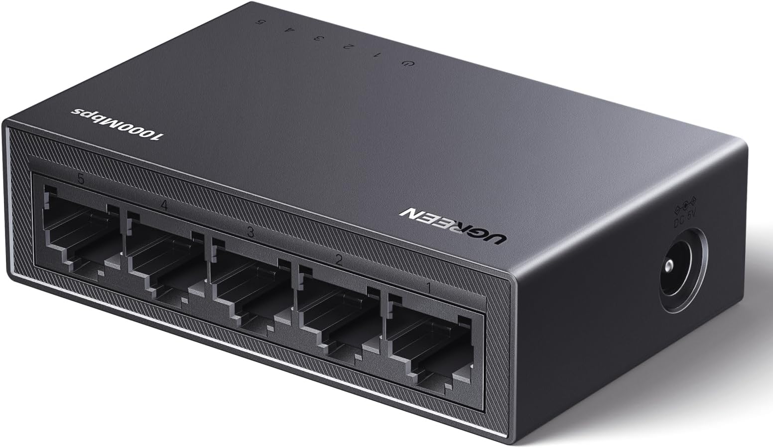 5 Port Gigabit Network Switch, Ethernet Splitter Hub | Plug & Play, Desktop & Wall-Mounting for TV/Laptop/Router/Monitor, High-Speed LAN Switch