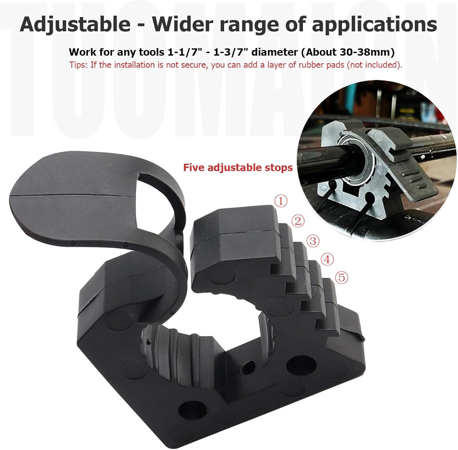 12Pcs Utv Tool Holder, Roof Rack Mounting Brackets for 1-1/7" to 1-4/9" Diameter Tools and Equipment Used on Off-road vehicle, SUV UTV ATV, RV Van, Pickup Trucks, Utility Trailers