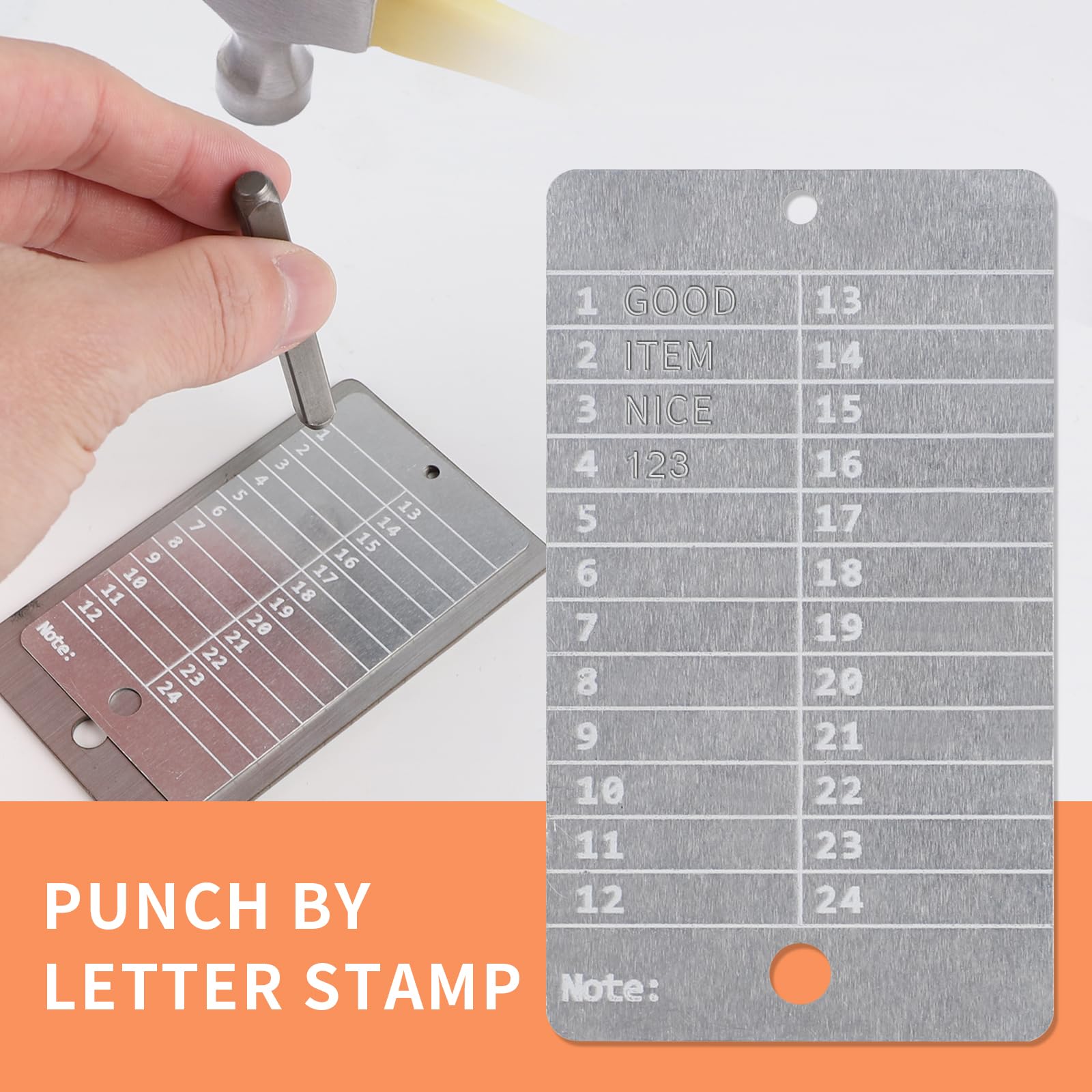 EXLECO Poinçons Lettres Et Chiffres 4mm - Set 36 Pièces Pour Marquage Métal, Bois, Cuir