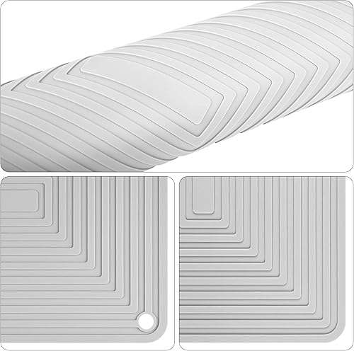 Miniatura 4 de Smithcraft Salvamanteles de silicona para platos calientes, ollas y sartenes, almohadillas calientes antideslizantes para encimera de cocina, tapete