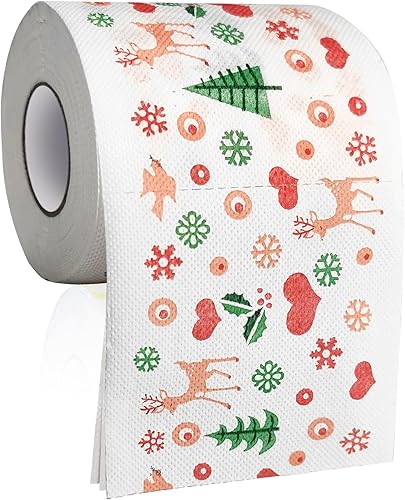 Decoraciones de papel higiénico de Navidad, regalos de papel higiénico de Navidad de colores, regalos de vacaciones, servilletas de tejido