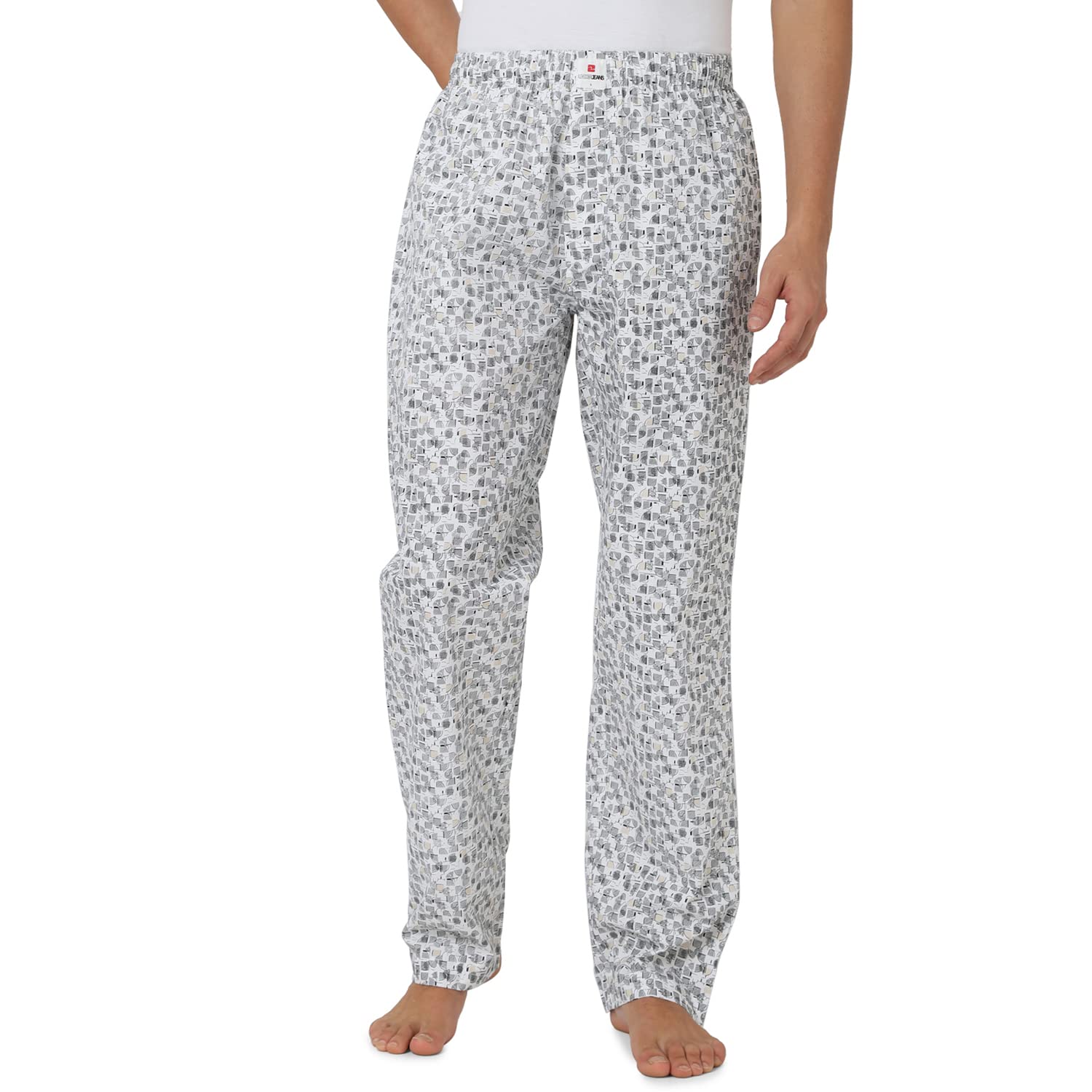 Spykar Men's Regular Fit Cotton Pajama (UJMPYJPPJ001WhiteBlack)-image-32
