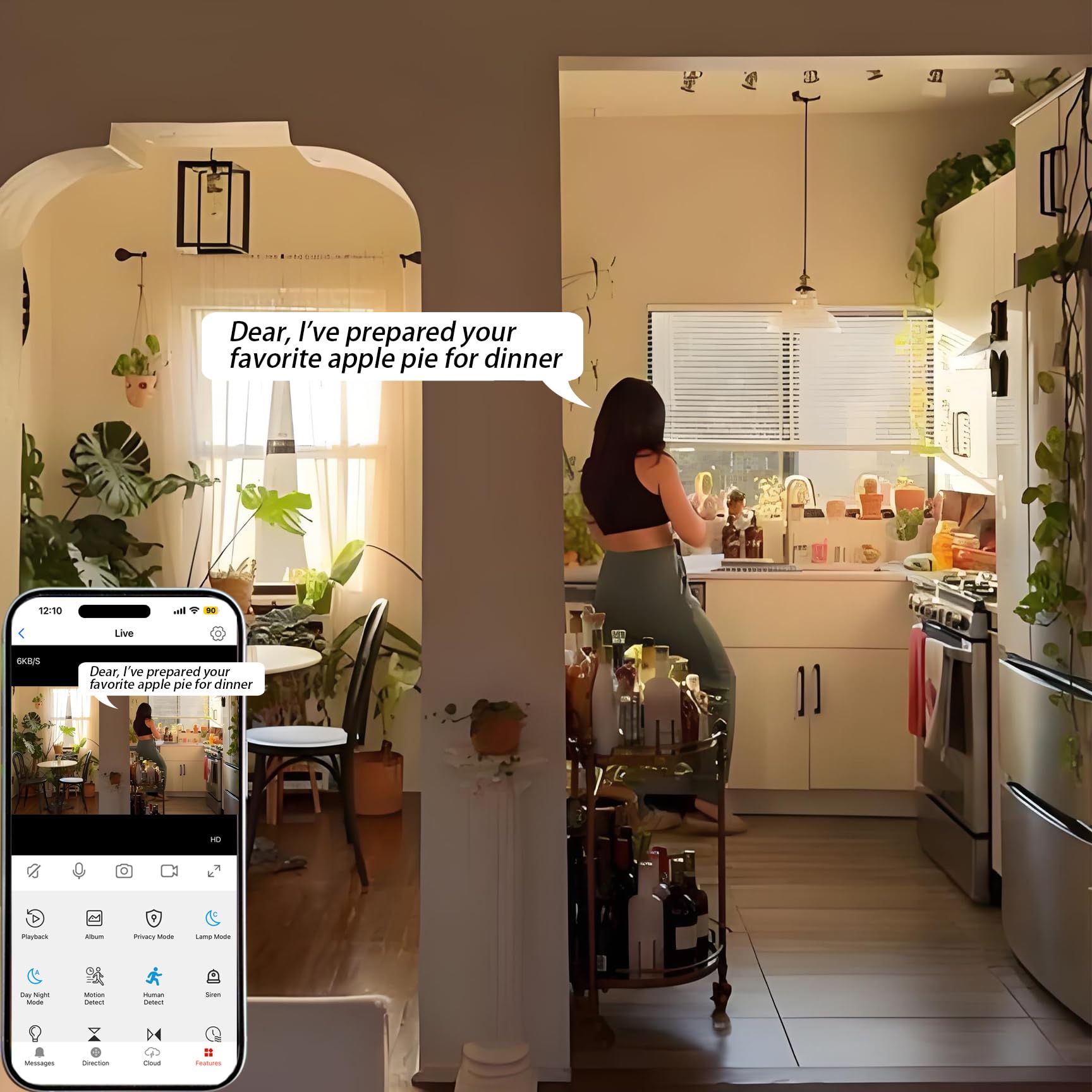 Telecamera di sicurezza dell'interno di SINIS 4k POE, mini telecamera IP