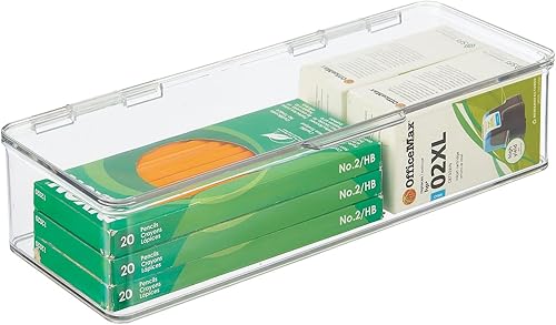 Miniatura 8 de mDesign  Organizador de escritorio de plástico para el hogar y la oficina