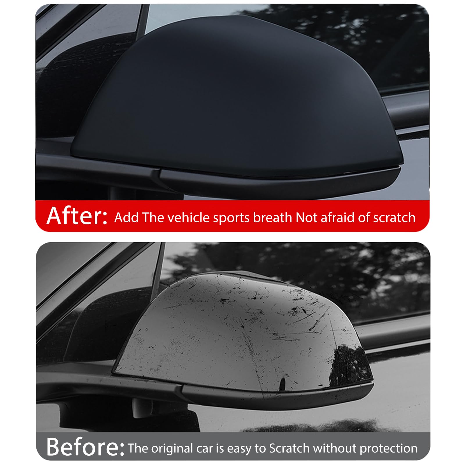 Coques De Rétroviseurs Pour Tesla Model Y 2021-2024 – Style Klaxon En Fibre De Carbone Brillant, Pack Gauche + Droite