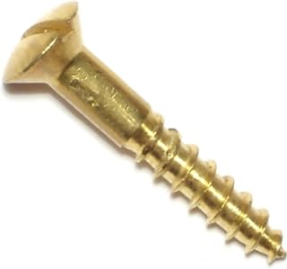 Hard-to-Find Fastener 014973333577 Slotted Oval Wood Screws, 8 x 1, Piece-12